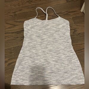 Lululemon Flow Y Tank in light grey print US8